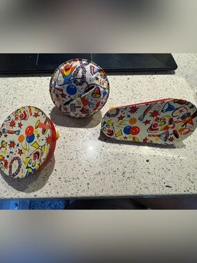 Vintage Tin Noise Makers lot of 3